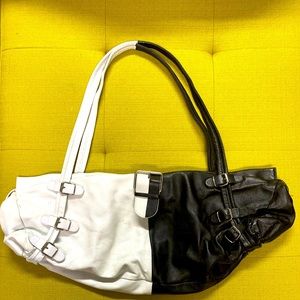 Authentic Dolce & Gabbana leather black and white bag